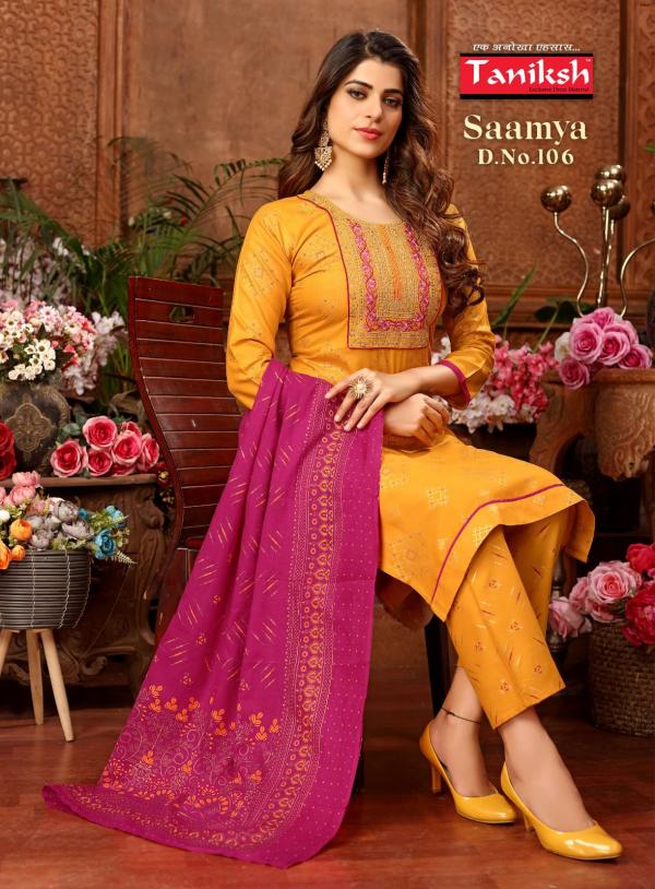 Taniksh Saamya Styles rayon Kurti With Bottom Dupatta Collection